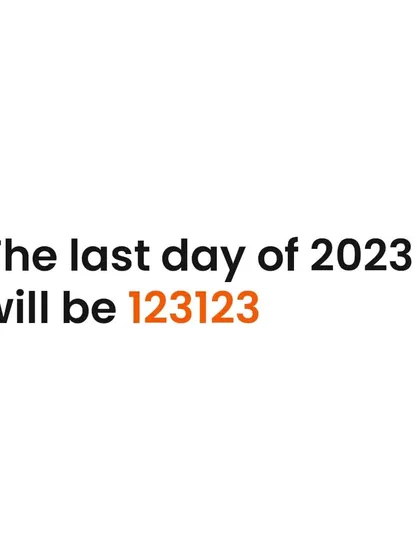Did you notice this cool pattern? The last day of 2023, December 31, 2023, can be written as 12/31/23, or 123123. You really can't escape math.