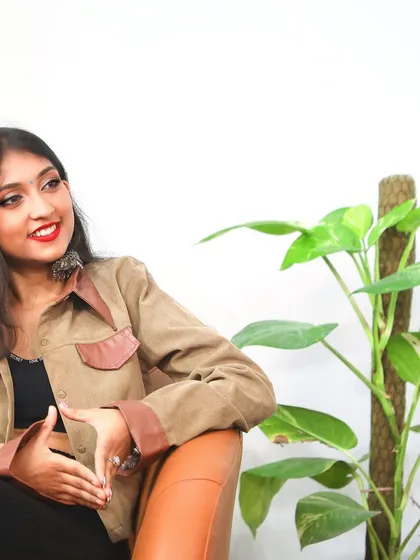 A candid shot from my podcast interview. I love having the opportunity to speak about my passion and connect with people on a deeper level.