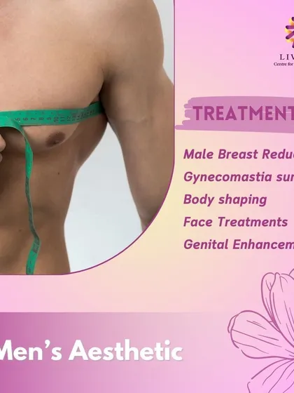 My male aesthetic procedures are designed to help you achieve a more masculine and defined physique. This image shows a crucial step in the consultation process for gynecomastia surgery, where I assess and plan for male breast reduction to create a flatter, more sculpted chest.