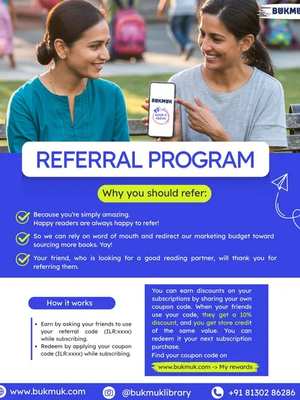 Happy readers are happy to refer. Our referral program is a win win. When you refer a friend, they get a discount on their subscription, and you earn store credit for your next purchase.