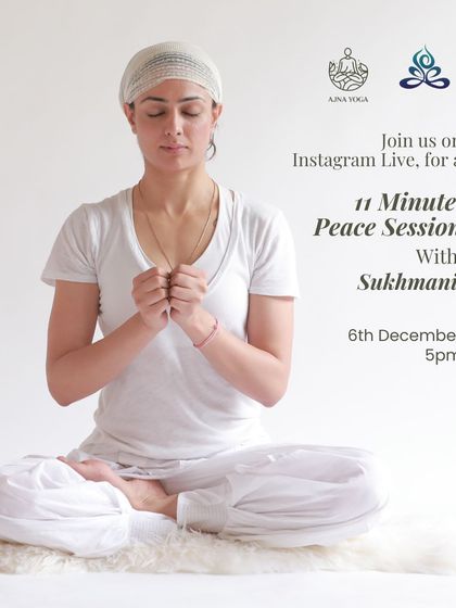 A poster for my 11 minute Peace Session on Instagram Live. It's a simple invitation to take a few moments out of your day to pause, breathe, and reconnect.