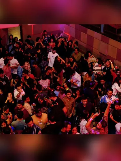 The dance floor at Loft38, viewed from above. My job is to make sure there are no empty spaces, just people enjoying the music.