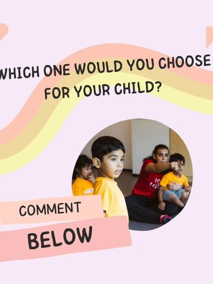 Which one would you choose for your child? This image prompts parents to think about the different approaches of drama and theatre, encouraging them to consider what best suits their child's developmental needs.