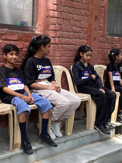 Our students waiting for their turn at the 'Super Dancer Chapter 5' auditions. We foster a strong sense of community and support, ensuring no dancer faces the pressure alone.