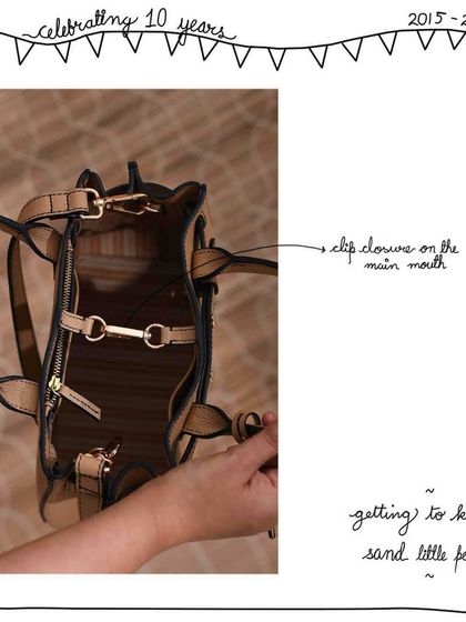 The Little Perry features a secure clip closure on the main mouth, keeping your belongings safe while allowing for easy access.