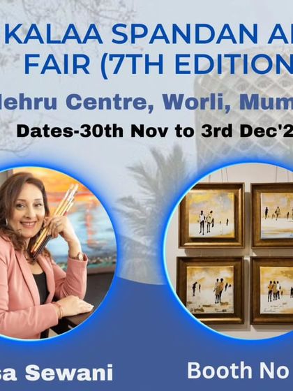 I was delighted to participate in the Kala Spandan Art Fair at the Nehru Centre in Mumbai. Events like these are a wonderful opportunity for me to connect with art lovers and showcase my original handmade paintings to a wider audience.