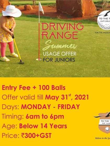 A young golfer learns the basics on our putting green. This image was part of a summer offer designed specifically for juniors to get acquainted with the game.