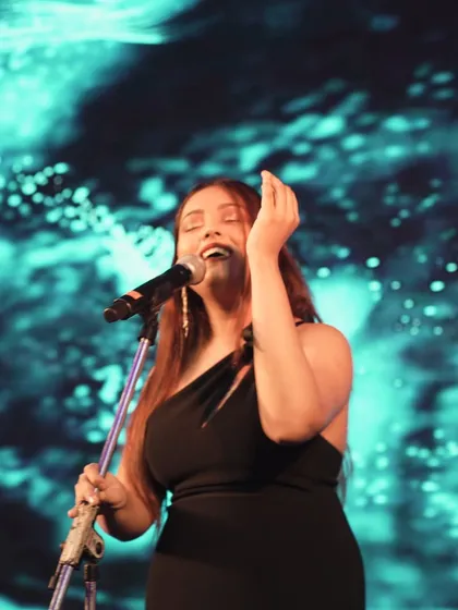 Lost in the melody during a performance. The stage is my happy place, and I love creating a soulful atmosphere for guests at corporate and luxury events.