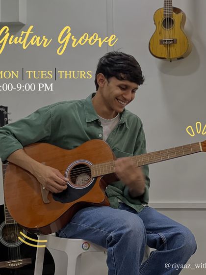 Our Guitar Groove class schedule. We have batches running on multiple weekdays in the evening to help you learn after school or work.