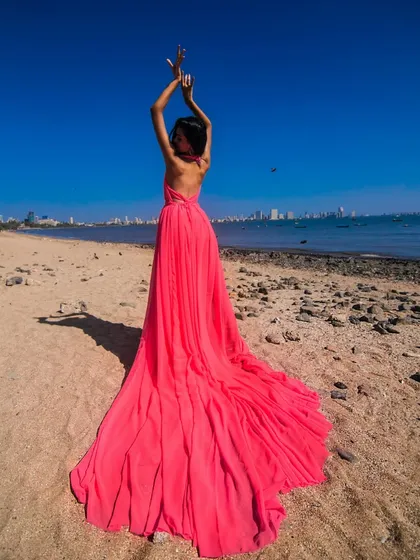 More shots from my self-designed gown photoshoot. This shows my dedication to bringing a creative vision to life from concept to execution.
