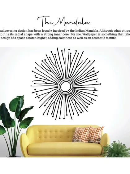 We designed this custom mandala-inspired wallpaper for Marshall's Autograph Collection. For us, a unique wallcovering can take the design of a space to the next level, adding calmness and an aesthetic feature.