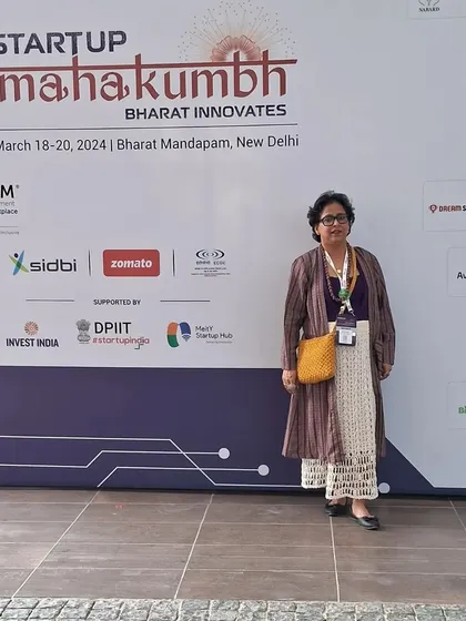 A proud moment for me at Startup Mahakumbh, a massive event for Indian innovators. Being here allowed us to share our story of blending craft with entrepreneurship on a national stage.