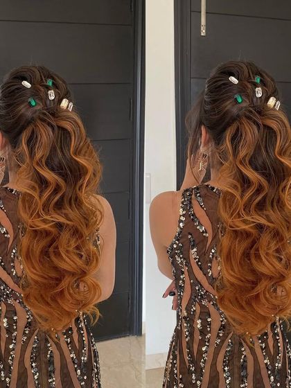 Making hair an everyday statement. This messy ponytail with colorful clips is a fun, youthful style that’s perfect for a casual event or party.