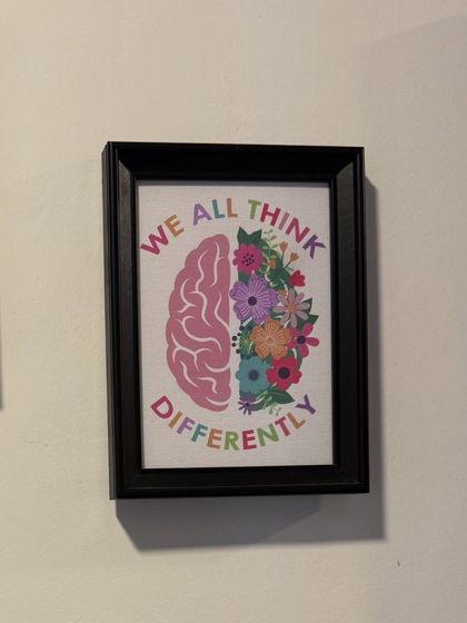 This piece of art is at the heart of our philosophy. It's a daily reminder for us and our students that everyone's mind works in a unique and beautiful way, and we celebrate those differences in everything we do.