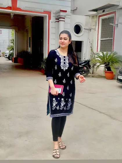A candid moment during a busy court day.