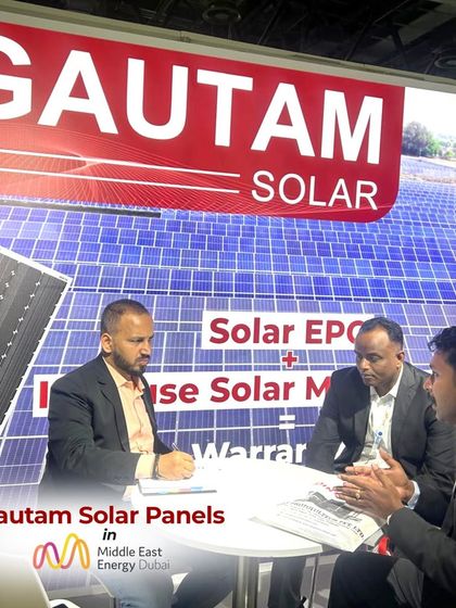 Our team in a business meeting at the Middle East Energy Expo 2025 in Dubai. This event was an incredible platform to connect with global industry leaders.