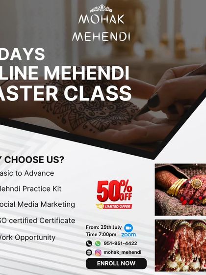 Mohak Mehendi - Mehndi Training Academy Masterclass Details & Announcements photo 6