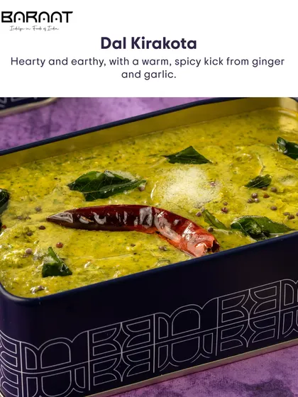 My Dal Kirakota is hearty and earthy, with a warm, spicy kick from ginger and garlic.