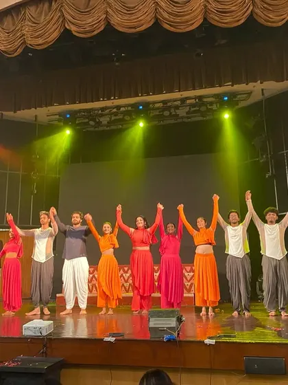 The final bow after a powerful contemporary performance at the India Habitat Centre. We are grateful for opportunities to collaborate and showcase our work on prestigious stages.