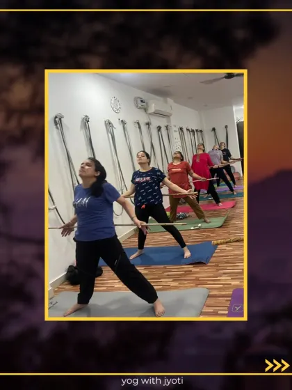 A class practices spine twisting and stretching with sticks, a great tool for maintaining a straight spine.