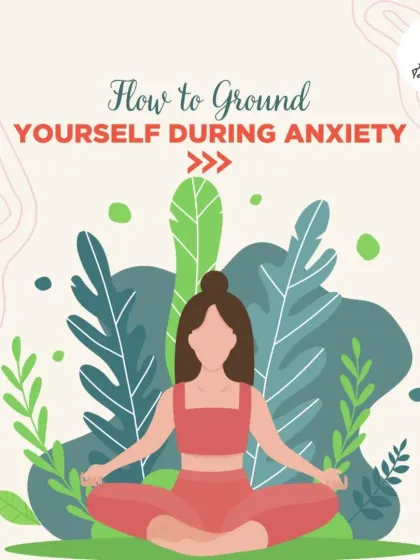 Anxiety is common during pregnancy, but you have the power to ground yourself. This graphic introduces the concept of using your breath, body, and senses to find calm in moments of overwhelm.