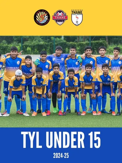The full Under-15 squad that participated in the Thane Youth League, a team focused on development and gaining competitive experience.