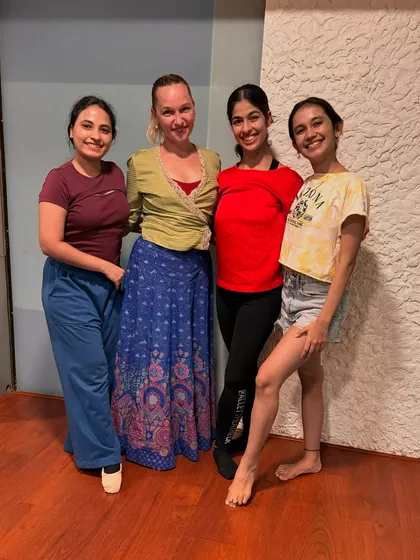 A photo of our amazing coaching team. Their diverse skills and dynamic approaches provide the best possible guidance for our ballerinas.