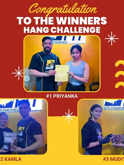 Our strong girls who dominated the Hang Challenge. Congratulations to our victorious queens.