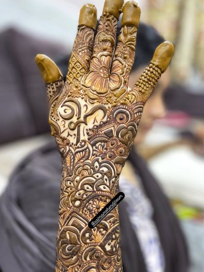 A full coverage design with a mix of personalized elements and intricate patterns, showing how custom requests can be integrated seamlessly.