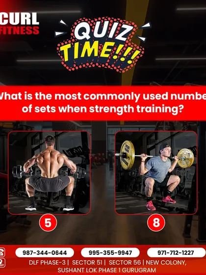 Quiz time! What is the most commonly used number of sets in strength training? This is a fun way to engage the community and share fitness knowledge.