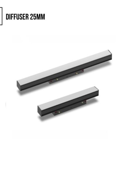 The Magnetic Track Diffuser 25mm provides soft, linear illumination. It's an excellent tool for creating ambient light within our flexible magnetic track system, complementing the focused beams of spotlights.