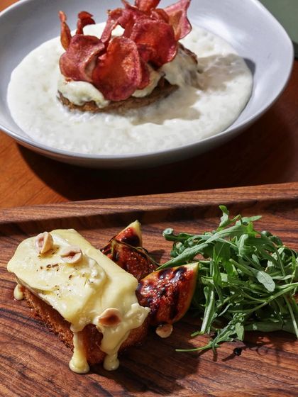 Another look at our Whipped Brie Honey Toast, a recurring favorite on our seasonal brunch menus.