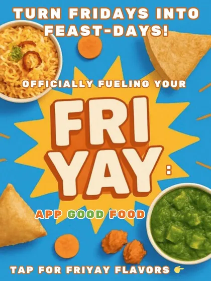 Officially fueling your Fri-yay. Turn your Fridays into feast-days with our vibrant and delicious meals, including samosas and palak paneer.