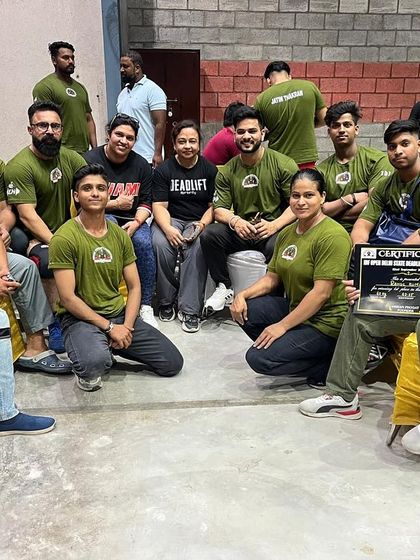Another shot of our team at the IDF Delhi State deadlift event. We show up for each other, always.