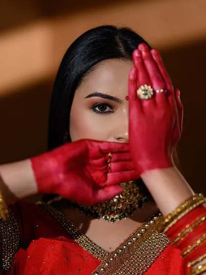 A simple idea can be the most powerful. This concept, focusing on hands painted in traditional red, creates a striking visual that is both culturally rooted and artistically modern. It’s a testament to how we can turn a unique idea into a compelling image.