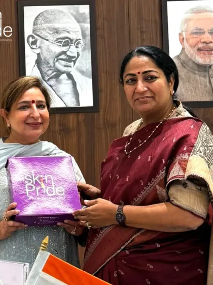 Our Director, Ms. Deepika Mahajan, meeting with Ms. Rekha Gupta to discuss creating a more inclusive support system for the LGBTQ+ community, particularly in affordable and dignified healthcare.
