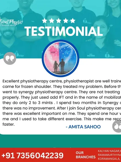 This client came to us for a frozen shoulder after a poor experience elsewhere. She highlights how our one-hour sessions and dedicated exercise plans made her recover much faster.