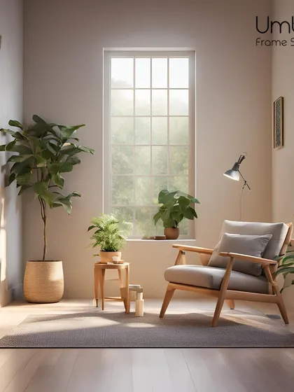 We also design serene spaces for wellness. This yoga and meditation corner uses calm colors and minimalist design to create a peaceful retreat at home.