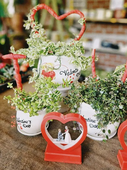 For Valentine's Day, gift a living memory. These adorable planters with heart-shaped trellises are perfect for showing someone your love will continue to grow.