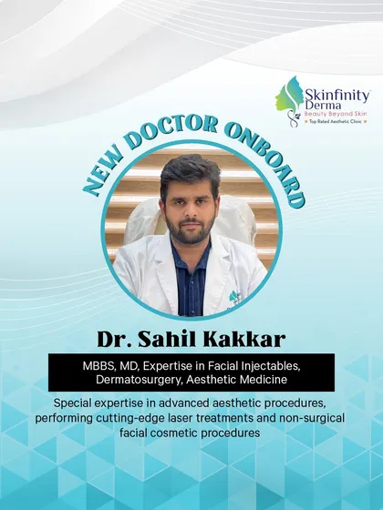 We are thrilled to have Dr. Sahil Kakkar on our team. With special expertise in facial injectables, dermatosurgery, and advanced aesthetic procedures, he brings cutting-edge techniques to provide customized solutions that enhance your natural beauty.