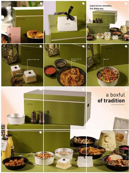 We designed this elegant, olive green grid for a client's Ramadan campaign. The "boxful of tradition" concept was carried through with sophisticated photography and layout, resulting in a successful and sales driving campaign.