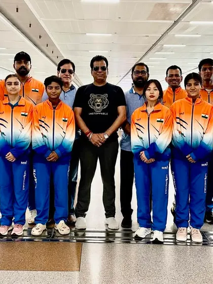 Seeing off the KIO Indian Karate team at IGI Airport, New Delhi, as they depart for the Thailand Open. We provide the best exposure so our athletes can bring laurels to the country.
