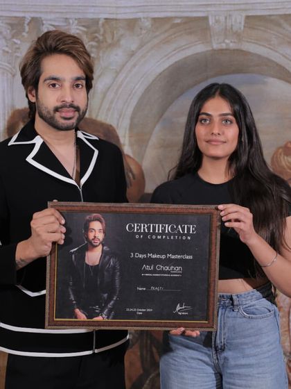 A proud graduate of the Atul Chauhan Makeovers academy. She is ready to create beautiful makeup looks.