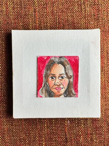 A tiny watercolour portrait of my bestie, Gurjit. A small thank you for always having my back and seeing the good in me.