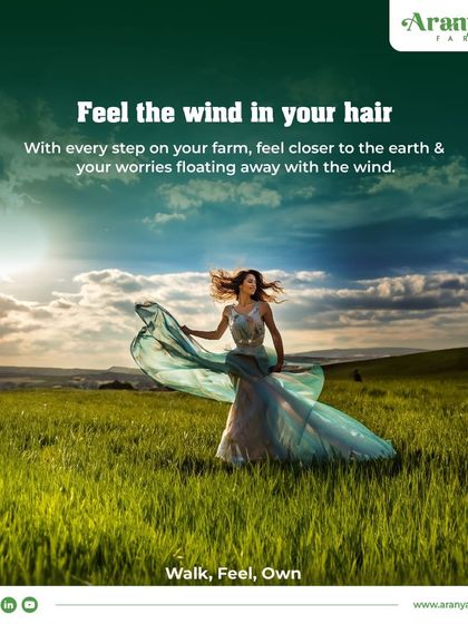 Feel the wind in your hair. With every step on your farm, feel closer to the earth and watch your worries float away with the wind. This is an invitation to walk, feel, and own.