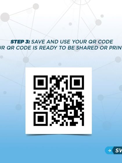 Step three: saving and using your QR code. Once generated, the QR code image is ready to be shared or printed for use in your projects.
