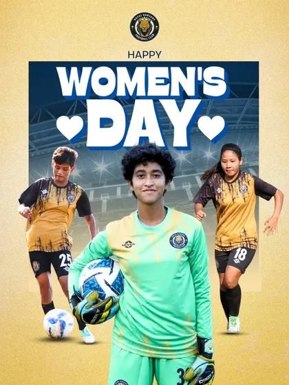 Our Happy Women's Day graphic, celebrating the fearless, fierce, and unstoppable women who play, support, and inspire the game of football.