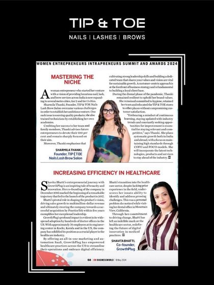 We are honored to be featured for "Mastering the Niche." Our founder, Sharmila Thanki, discusses her journey and commitment to quality and customer satisfaction.