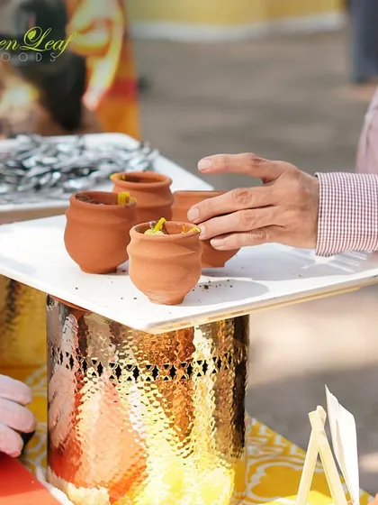 Innovative food presentation is one of our hallmarks. Serving chaat in traditional kulhads (clay cups) not only looks appealing but also adds an earthy flavor, enhancing the overall experience.