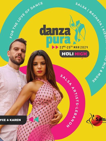 Here we introduce international artists Kayce & Karen from Lebanon for our Danza Pura festival. We select artists known for their unique styles, like their energetic and acrobatic salsa, to provide diverse and exciting workshops.